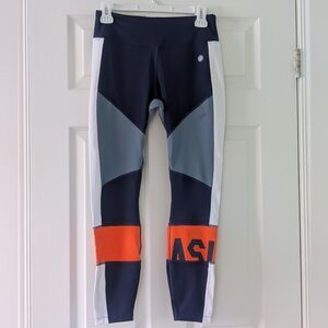 Asics Navy Leggings with White Accents